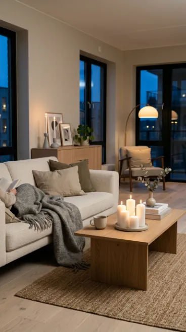 Add candles for cozy evening light