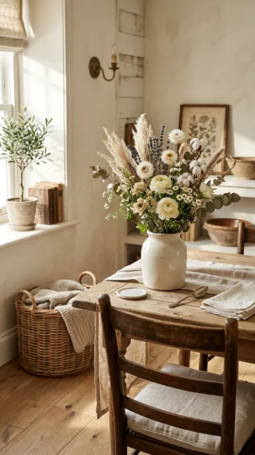Add fresh or dried florals