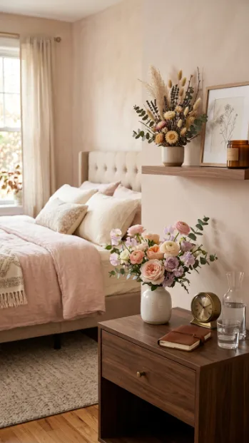 Add fresh or dried flowers regularly