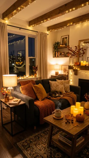 7. Add Layered Lighting for Cozy Evenings