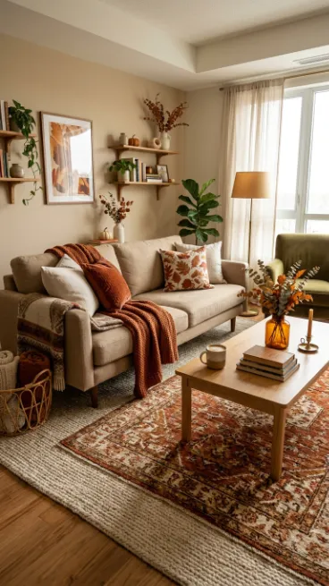 18. Add Layered Rugs for Extra Warmth