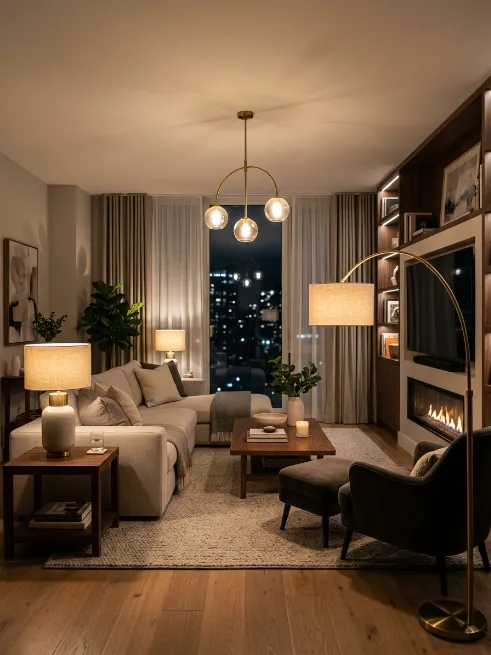 Add lighting at different heights