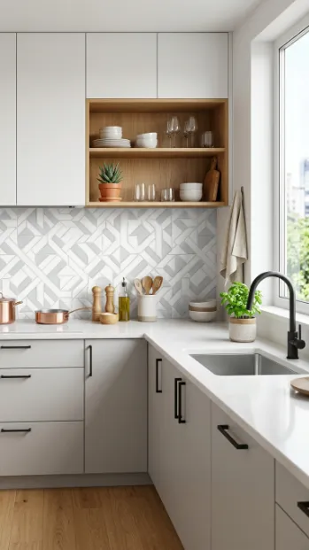 Add peel and stick backsplash