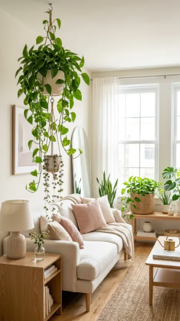 Add plants with soft trailing shapes