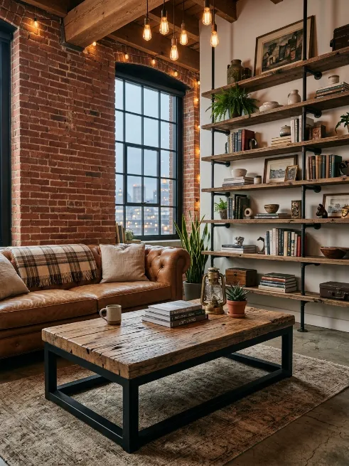 Add reclaimed wood furniture
