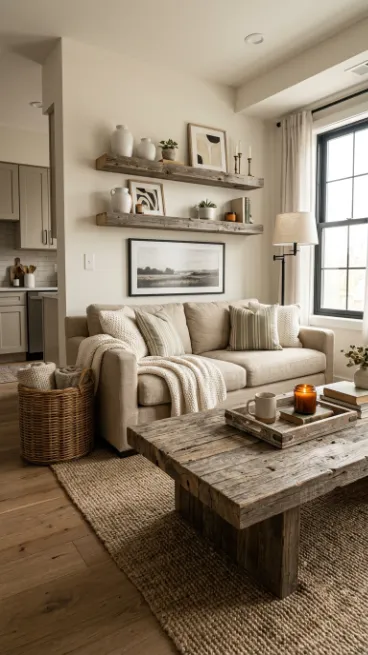 Add reclaimed or weathered wood accents