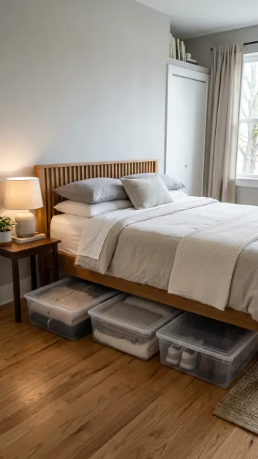 Add under bed storage bins