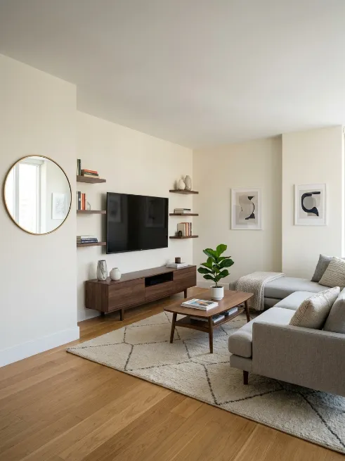 Add a mirror on an adjacent wall