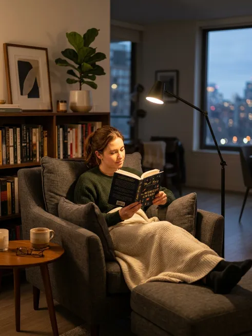 Add a reading lamp near your favorite chair