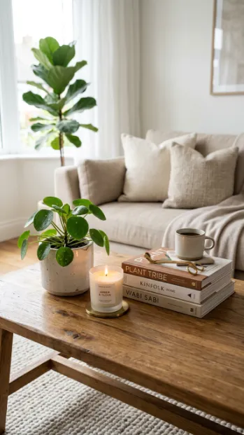 Add a small plant for freshness