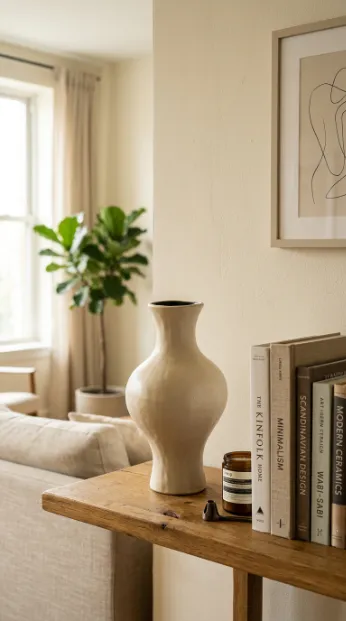 Add a small vase even without flowers