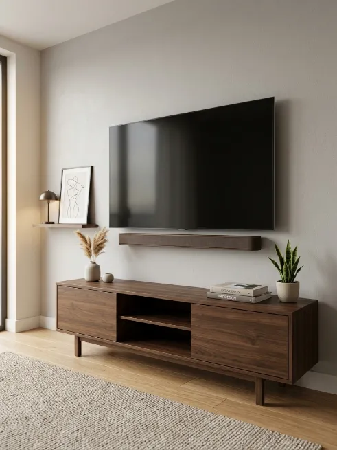 Add a sound bar that matches your decor