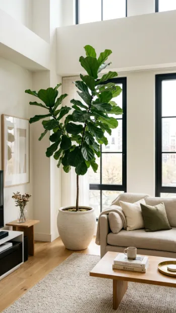 Add a statement floor plant