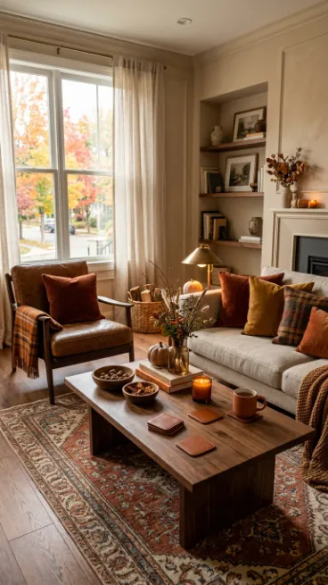 15. Bring In Wood and Leather Textures