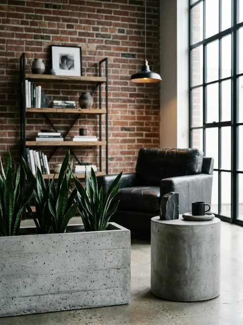 Choose concrete or stone accents