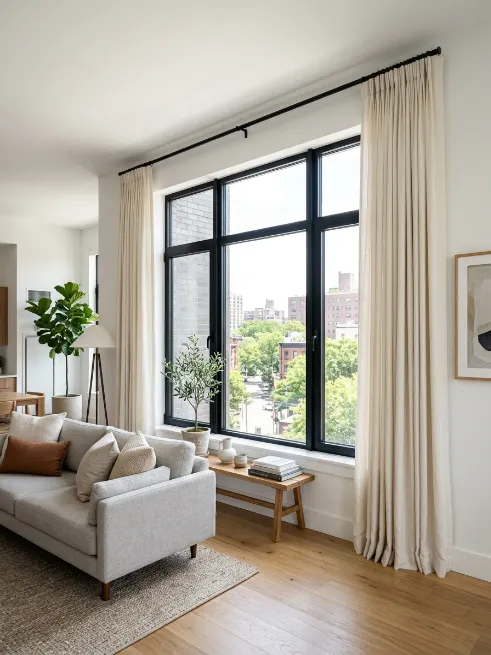 Choose curtains wider than your window