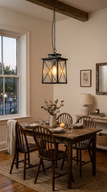 Choose farmhouse style lighting fixtures