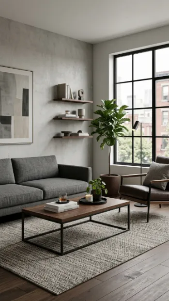 Choose furniture with clean lines