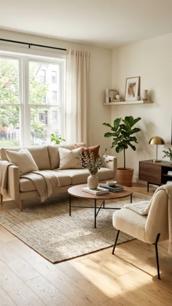 Choose furniture with legs instead of solid bases