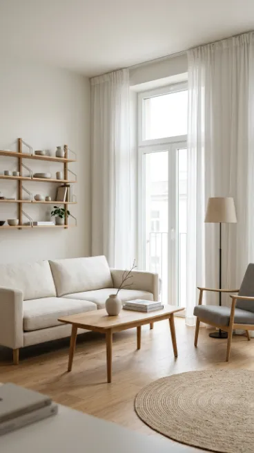 Choose furniture with simple functional lines