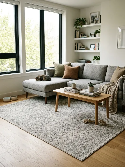 Choose washable rugs for easy maintenance