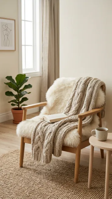 Choose wool or sheepskin throws