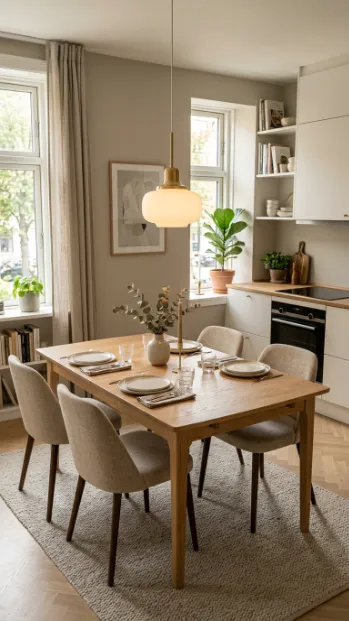 Choose an extendable dining table