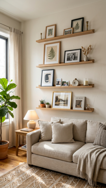 Create a faux gallery ledge