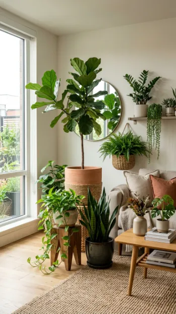 Create a faux and real plant mix