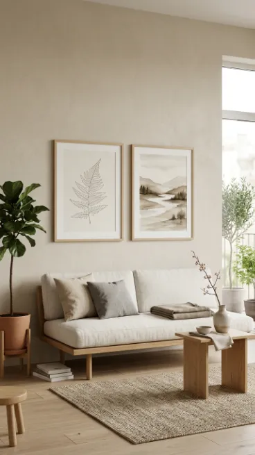 Frame art with restraint