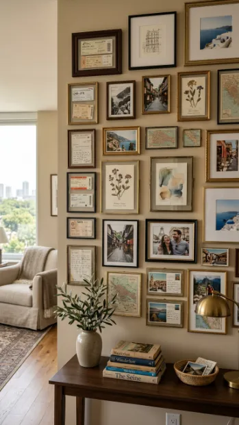 Frame ticket stubs or travel mementos