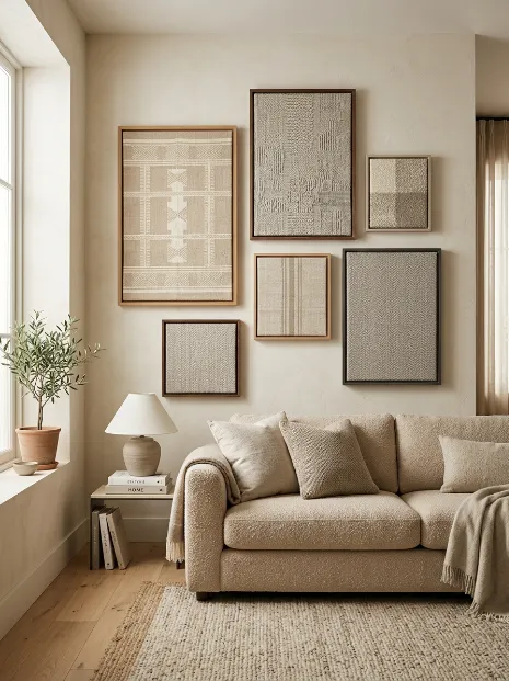 Hang fabric panels for softness