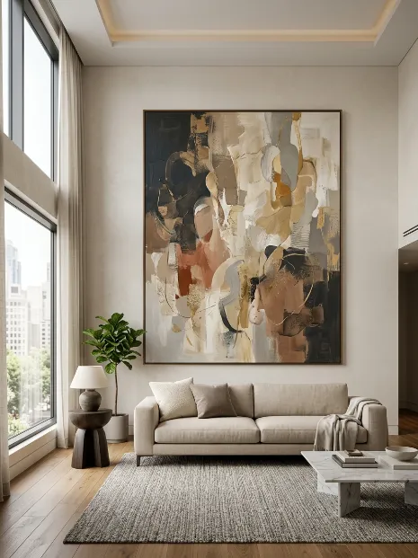 Hang a single oversized art piece