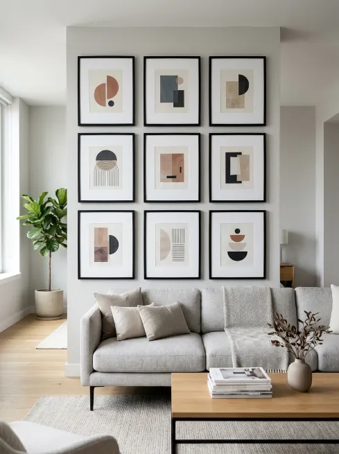 Keep gallery walls structured