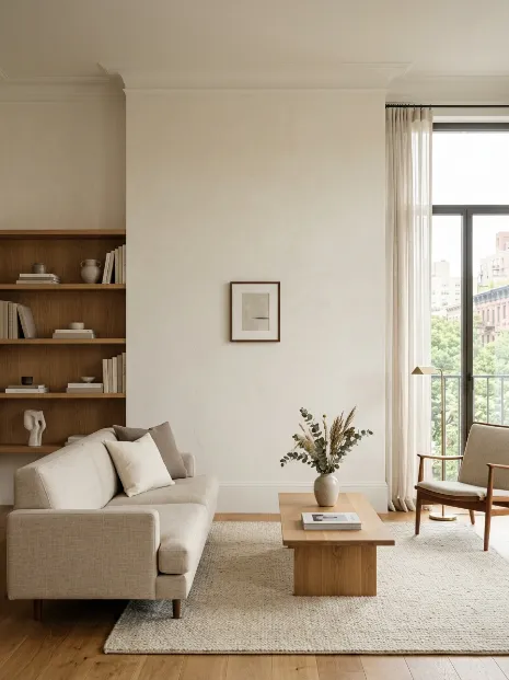 Keep one wall intentionally simple