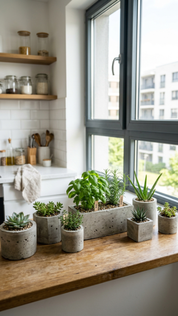 Make concrete planters