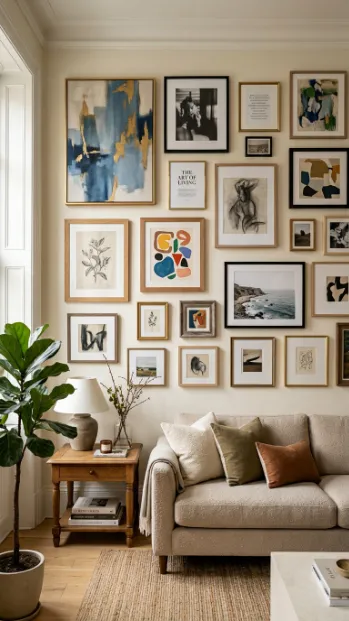 Mix frame sizes for visual interest
