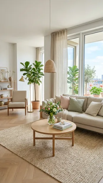 Rotate out heavy rugs for lighter options