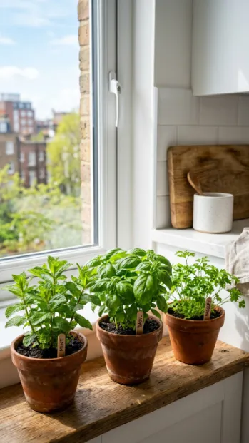 Style a fresh herb garden