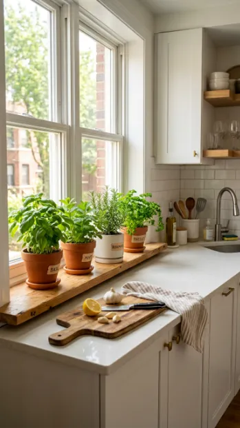 Style a kitchen herb garden