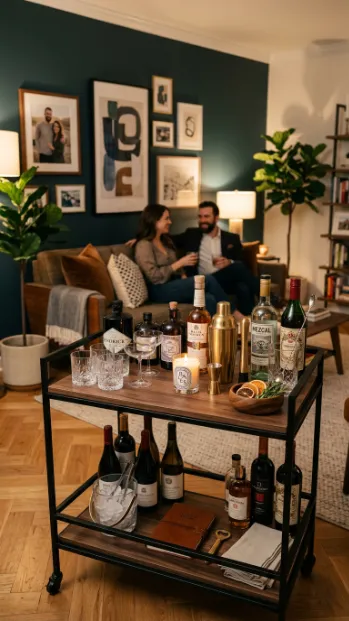 Style a shared bar cart