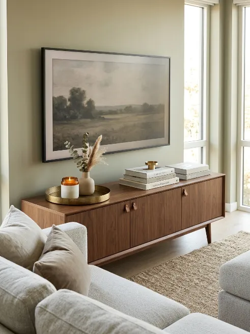 Style the console like a coffee table