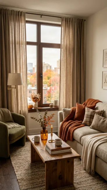 11. Swap Sheer Curtains for Heavier Drapes