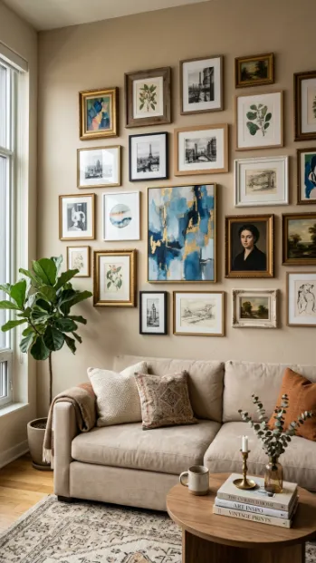Try an organic scattered layout for personality