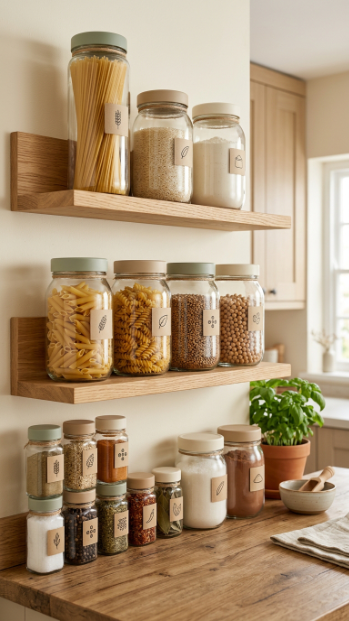 Turn jars into storage containers