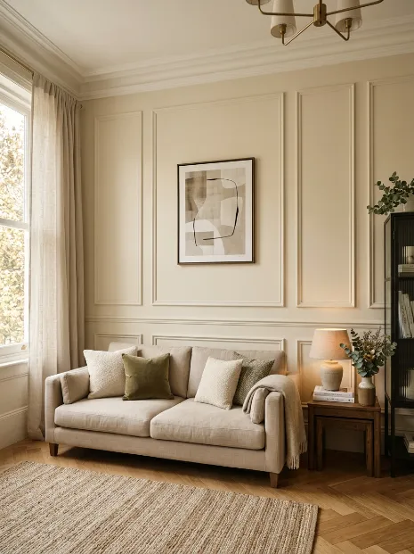 Use decorative wall molding or trim