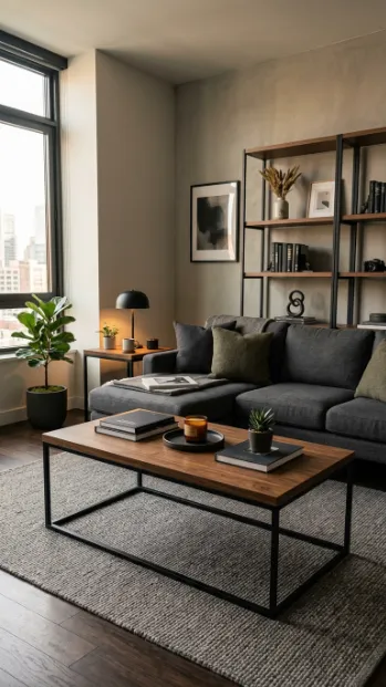 Use metal and wood furniture combinations