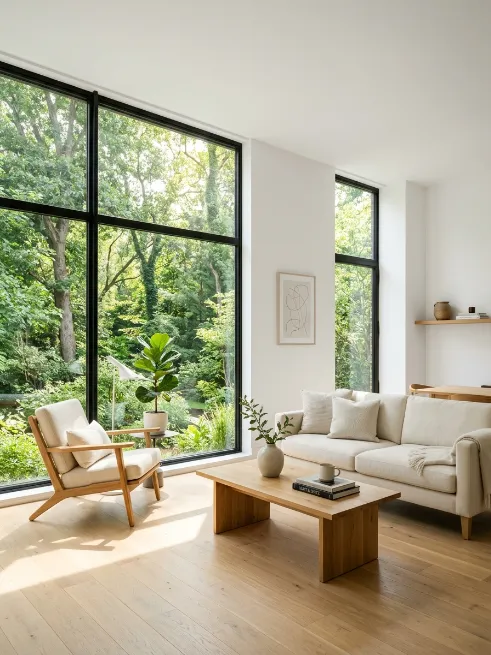 Use no curtains at all in bright private spaces