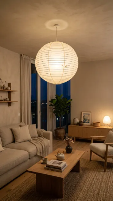 Use paper or fabric lantern lighting