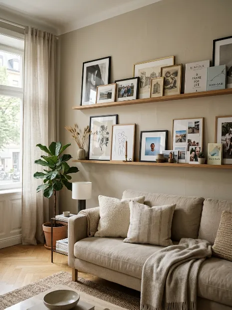 Use picture ledges instead of frames